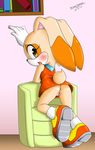  butt clothing cream_the_rabbit cub female gloves invalid_tag lagomorph looking_at_viewer looking_back mammal pussy rabbit sega solo sonic_(series) the_dark_mangaka upskirt young 