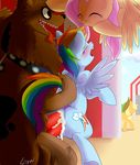  anal_penetration anus applejack_(mlp) blonde_hair blush cum cum_in_ass cum_in_pussy cum_inflation cum_inside cutie_mark cyan_fur double_penetration equine excessive_cum female fluttershy_(mlp) friendship_is_magic fur group hair horse inflation male mammal multi-colored_hair multi_cock my_little_pony orange_fur orthros_(mlp) pegasus penetration penis pink_hair pony pussy rainbow rainbow_dash_(mlp) rainbow_hair sion vaginal vaginal_penetration wings yellow_fur 