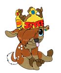  _ burger cervine crown cute deer food haypanda jayce king male mammal rainbow royalty tongue 
