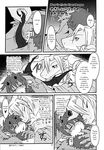  anthro big_ears black_and_white comic cuddling cute date_natsuku dragon eyes_closed furred_dragon greyscale hair horn male monochrome sleeping text wings young 