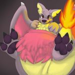  3_toes ben_the_dragon claws fire pawpads paws plain_background roozard simple_background solo toe_claws toes wings 