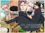  bad_id bad_pixiv_id dark_skin dark_skinned_male hat highres iggy_(jojo) jean_pierre_polnareff jojo_no_kimyou_na_bouken joseph_joestar kakyouin_noriaki kuujou_joutarou mohammed_avdol motoi_(spieler) multiple_boys the_fool 