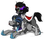  black_hair blush crown cum equine erection friendship_is_magic fur gay hair horn horse keihound king king_sombra_(mlp) male mammal my_little_pony open_mouth penetration penis pony royalty selfcest sex smile square_crossover teeth tongue unicorn 