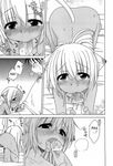  &lt;3 animal_ears black_and_white black_hair blanket blush cat cat_ears catgirl comic cub cute doujinshi ears_down english_text eyes_closed eyewear feline fellatio female glasses greyscale hair human inuboshi inuboshi_(artist) long_hair male mammal manga monochrome nipples nude open_mouth oral oral_sex penis sex straight text young 