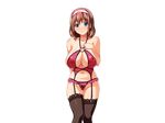  1girl breasts kedamono-tachi_no_sumu_ie_de large_breasts pin-point pubic_hair simple_background solo takeda_hiromitsu transparent_background white_background 