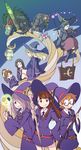  &gt;:) bad_id bad_pixiv_id barbara_parker belt boots creature crossed_legs diana_cavendish dragon glasses hanna_england hat kagari_atsuko little_witch_academia lotte_jansson minotaur multiple_girls pale_skin potion skirt skull smile sucy_manbavaran suguakiru ursula_charistes v-shaped_eyebrows wand witch witch_hat 