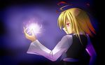  blonde_hair blouse ex-rumia magic red_eyes rumia short_hair sphere tennenmoe touhou vest 