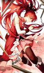  bad_id bad_pixiv_id bow chain character_name dated fancybetty hair_bow long_hair magical_girl mahou_shoujo_madoka_magica ponytail red_eyes red_hair sakura_kyouko skirt solo thighhighs 