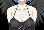  blue_hair breasts highres large_breasts nanael nipples queen&#039;s_blade queen's_blade screencap short_hair stitched transparent wet 
