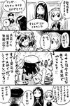  6+girls admiral_(kantai_collection) chain chained comic enemy_aircraft_(kantai_collection) eyepatch faceless faceless_male greyscale jitome kantai_collection kiso_(kantai_collection) monochrome multiple_girls neck_ribbon ribbon ru-class_battleship school_uniform serafuku shinkaisei-kan shiranui_(kantai_collection) short_hair sigh translated watarai_keiji wo-class_aircraft_carrier 