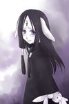  arimikan black_hair long_hair looking_at_viewer male_focus moira pale_skin sad solo sound_horizon stuffed_toy tears thanatos_(sound_horizon) younger 