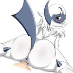  absol anus black_nose blush butt disembodied_penis duo faceless_male female feral interspecies looking_back male mofumofu nintendo open_mouth penetration penis plain_background pok&#233;mon pok&#233;philia pok&eacute;mon pok&eacute;philia pussy red_eyes straight vaginal vaginal_penetration video_games white_background 