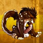  autofellatio balls brown_fur cum cum_on_penis erection feline feral fur grostenmeiers hyper licking lyhan male mammal masturbation nude oral pawpads penis richter_grostenmeier sitting solo tongue vein video_games warcraft world_of_warcraft 