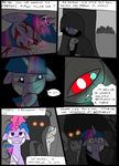  blood cloak dialog equine fluttershy_(mlp) friendship_is_magic hair horn magic mammal mane metal_(artist) my_little_pony scar text twilight_sparkle_(mlp) two_tone_hair unicorn 