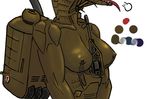  ah-16_apache aircraft breasts engine female helicopter lactating living_aircraft model_sheet ranged_weapon redout small_breasts solo tongue weapon 