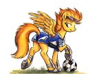  ball boots equine female feral friendship_is_magic fur hair horse mammal my_little_pony pegasus pony soccer solo sophiecabra spitfire_(mlp) tess_garman two_tone_hair uniform whistle wings wonderbolts_(mlp) yellow_fur 