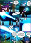  clothed clothing comic dialog dodge english_text female fight flying friendship_is_magic hair hood human humanized magic_blast mammal mauroz multi-colored_hair my_little_pony rarity_(mlp) shadowbolts_(mlp) text tiara twilight_sparkle_(mlp) wings 