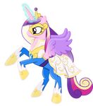 absurd_res alpha_channel blue_hair costume crown equine female feral friendship_is_magic hair hi_res horn mammal mask my_little_pony power_ponies_(mlp) princess_cadance_(mlp) solo tiara vector-brony winged_unicorn wings 
