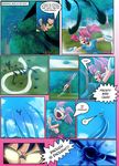  angry clothed clothing comic dialog english_text eyewear female fight fire friendship_is_magic goggles hair human humanized ice male mammal mauroz my_little_pony pink_hair pinkie_pie_(mlp) shadowbolts_(mlp) skating text tiara water 