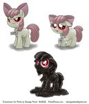  bow chain cub demon equine female friendship_is_magic horse mammal model_sheet mud my_little_pony pony smudge_proof solo translucent young 