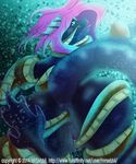  anal_penetration anthro anus arse articha butt female innocent looking_at_viewer looking_back mrsebbi penetration pussy sea_dragon solo tentacles underwater vaginal vaginal_penetration water 
