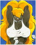  1995 anthro big_breasts blonde_hair breasts cat feline hair huge_breasts ken_sample long_hair mammal 