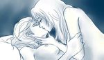  2girls anna_(frozen) blonde_hair blush breasts brown_hair elsa_(frozen) frozen_(disney) incest kiss long_hair multiple_girls nipple nipples nude siblings sisters yuri 