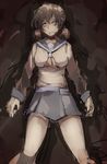  blood brown_eyes brown_hair corpse_party death empty_eyes gebyy-terar open_eyes school_uniform serafuku shinohara_seiko skirt solo spoilers 