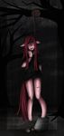  anthro anthrofied blood blue_eyes bucket chiakitasso clothing crying cut_legs cut_wrists dark dead_tree equine female friendship_is_magic gallow gallows hair horse looking_at_viewer mammal my_little_pony nosebleed outside panties pinkamena_(mlp) pinkie_pie_(mlp) pony rope self_harm shirt straight_hair suicide tears tree turnips underwear 