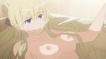  1girl bath blonde_hair blue_eyes breasts female laura_stuart long_hair lying nipples nude nude_filter partially_submerged photoshop solo to_aru_majutsu_no_index water 
