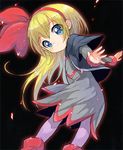  black_background blonde_hair blue_eyes child dokidoki!_precure hairband long_hair looking_at_viewer peacemaker777 precure regina_(dokidoki!_precure) smile solo younger 