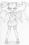  :p demon_girl demon_wings duel_monster fabled_topi fishnets graphite_(medium) greyscale mask mask_removed monochrome monster_girl pataniito pointy_ears sketch solo tongue tongue_out traditional_media wings yuu-gi-ou 