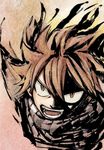  1boy angry fairy_tail looking_at_viewer male_focus mashima_hiro natsu_dragneel official_art open_mouth 