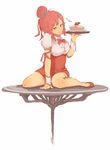  alternate_costume anna_miller artist_request food fruit kumatora mother_(game) mother_3 older pink_eyes pink_hair ribbon smile solo source_request strawberry tofu tray waitress yoshikoshi_(mother_3) 