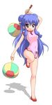  bell blue_hair breasts brown_eyes china_dress chinese_clothes covered_nipples dress full_body highres k10k long_hair md5_mismatch medium_breasts ranma_1/2 shampoo_(ranma_1/2) simple_background solo tsurime white_background 