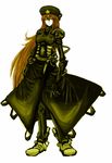  1girl blame! braid commentary_request green_eyes hat hong_meiling long_hair mechanical parody red_hair saidalt solo star_(symbol) touhou very_long_hair 