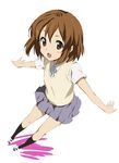  hirasawa_yui k-on! kawata_hisashi school_uniform shoes solo sweater_vest uwabaki vest 