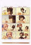  &gt;_&lt; 3girls 4koma :d absurdres artbook closed_eyes comic highres kumatanchi multiple_4koma multiple_boys multiple_girls neko-kun official_art open_mouth scan shigatake smile sumomo_(kumatanchi) tora-oneesan translated xd zookeeper_(kumatanchi) 