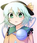  bad_id bad_pixiv_id green_eyes hat komeiji_koishi ren_(733) short_hair solo tears touhou white_hair 