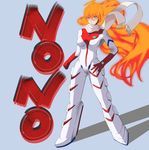  6896952 absurdres ahoge bad_id bad_pixiv_id bodysuit buster_machine_7 highres long_hair nono_(top_wo_nerae_2!) red_hair solo top_wo_nerae_2! white_bodysuit 