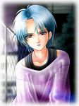  bad_id bad_pixiv_id blue_eyes blue_hair chain-link_fence fence four_murasame gundam lipstick makeup outdoors purple_lipstick short_hair solo tunic zeta_gundam zummy 