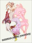  bad_id bad_pixiv_id blonde_hair boots cape copyright_name detached_sleeves dissidia_final_fantasy dress dual_persona esper final_fantasy final_fantasy_vi fingernails green_eyes high_heels jewelry long_fingernails long_hair looking_back monster_girl multiple_girls nude pantyhose pink_hair pink_skin ponytail renka ribbon shoes short_dress tina_branford trance_tina_branford white_legwear 