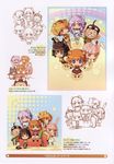  &gt;_&lt; 4girls absurdres ahoge animal_ears artbook bear_ears bear_girl cat_ears cat_tail closed_eyes collar cow_ears fan goggles highres kuma-tan kumatanchi monkey multiple_girls neko-kun official_art rabi-tan saru-jii scan shigatake tail tora-oneesan translation_request ushi-oneesan 