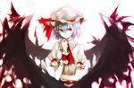  bad_id bad_pixiv_id blue_hair hat red_eyes remilia_scarlet shionty short_hair smile solo touhou wings 