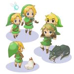  animal artist_request bird black_eyes blonde_hair blue_eyes chicken cucco fairy gloves hat link link_(wolf) lowres male_focus multiple_boys multiple_persona navi pointy_ears smile super_smash_bros. the_legend_of_zelda the_legend_of_zelda:_ocarina_of_time the_legend_of_zelda:_the_wind_waker the_legend_of_zelda:_twilight_princess the_legend_of_zelda_(nes) toon_link wolf young_link 