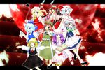  :d apron bat_wings blonde_hair blouse blue_eyes blue_hair book bow braid cirno cup dress flandre_scarlet frilled_dress frills green_eyes hair_bow hair_ribbon hat hat_ribbon hong_meiling izayoi_sakuya knife laevatein long_hair maid_apron maid_headdress mdnk mob_cap moon multiple_girls official_style oota_jun'ya_(style) open_mouth orange_hair outstretched_arms patchouli_knowledge puffy_short_sleeves puffy_sleeves purple_eyes purple_hair reading red_eyes red_moon remilia_scarlet ribbon rumia short_hair short_sleeves silver_hair skirt smile spread_arms tea teacup the_embodiment_of_scarlet_devil touhou twin_braids vest wings 