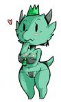  actionbastardvirginblstr aliasing alpha_channel big_breasts blush breasts cleavage clothed clothing crown female green_skin horn kobold lizard navel panties plain_background princess reptile royalty scalie skimpy thick_thighs towergirls transparent_background underwear wide_hips 