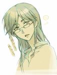  bespectacled expressionless glasses idolmaster idolmaster_(classic) juu_(juuzi) kisaragi_chihaya long_hair shirt sketch solo 
