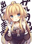  :o amatsukaze_(kantai_collection) amatsukaze_(kantai_collection)_(cosplay) animal_ears blonde_hair blue_eyes blush breasts commentary_request cosplay dress garuta_(yamcha) gloves kantai_collection large_breasts long_hair original sailor_dress saliva short_dress single_glove solo tears two_side_up yamcha_(cocololi) 