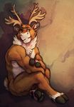  antlers cervine cherrybox horn male mammal nude pinup pose reindeer ruxley seated solo 